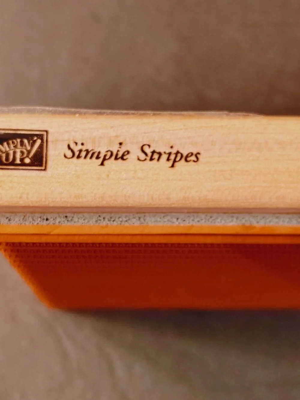 Stampin Up 2004 Simple Stripes Large Background Rubber Stamp